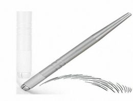 New 100Pcs silver permanent makeup pen 3D embroidery makeup manual pen tattoo eyebrow microblade Ki522019506