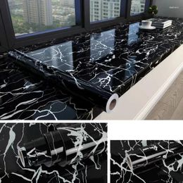 Window Stickers 10M/5M/1M Marble Self-adhesive Waterproof Wallpaper Kitchen Furniture Cabinet Table Decorative Film