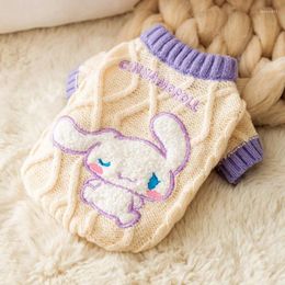 Dog Apparel Sweater Autumn Winter Cat Princess Knit White Warm Two Legged High Collar Pet Clothing