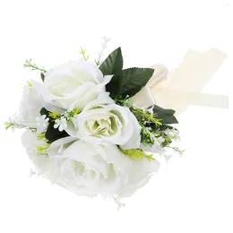 Decorative Flowers Bridal Bouquets For Bride Wedding Bridesmaid Flower Artificial Decoration Table
