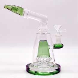 8 to 9 Inch Large Scale Clear Green Fab Egg Multi Colour Hookah Glass Bong Dabber Rig Recycler Pipes Water Bongs Smoke Pipe 14mm Female Joint US Warehouse