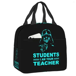 Storage Bags Science Math Insulated Lunch Box Students I Am Your Teacher Reusable Warm Cooler Thermal Bag Work Container Tote