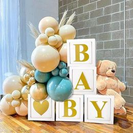 Gift Wrap 30cm White Letter Box Balloon Baby Shower Custom Gold A-Z Birthday Kids Wedding DIY
