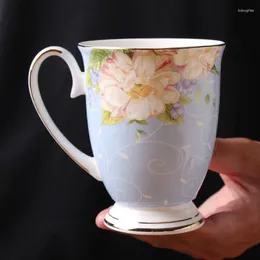 Mugs Royal Cup Ceramic Coffee Mug Set Bone China Milk Simple Advertising Gifts Conference Friend Gift