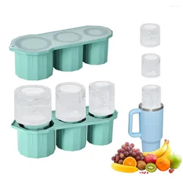 Baking Moulds 3 Cavities Ice Molds Food-grade Cube Tray Silicone Tumbler With Lid For 30/40oz Cups Bpa Free Summer