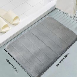 Bath Mats 1pc Soft Absorbent Grey Memory Foam Mat Non Slip Padded Shower Rug Comfortable Bathing Experience Home Decor Accessor