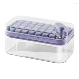 Baking Moulds Ice Mould Box With Storage Household Kitchen Accessories Boxes One-button Press Type Multifunction Tray