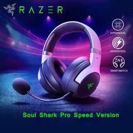 Razer Soul Shark Pro Speed version Headphones E-sports Gaming Headset with Microphone 7.1 Surround Sound noise cancelling headphones support audio app RGB