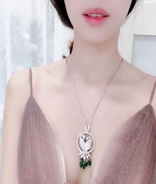 Fashion trend pop parrot Necklace High end perfect quality green Tassel Necklace Prom dinner lady Necklace Shiny mat7534858