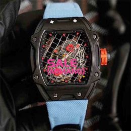 Original 1to1 ZF Factory Rm Milles Designer Watch Mechanical Series Wine Barrel Mill Rm27-04 Carbon Fiber F4FS