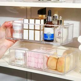 Storage Boxes Cosmetics Box Desktop Dustproof Makeup Acrylic Organizing Dressing Table Lipstick Skincare Product Shelf
