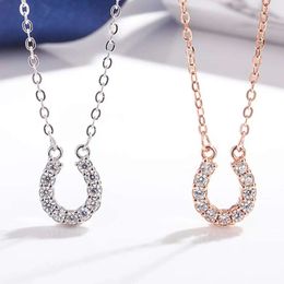 Sailormoon Swarovskis Necklace High Edition Horseshoe U-shaped Necklace Womens Swarovski Element Crystal Clavicle Chain Womens Pendant