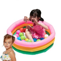 60/90 cm aufblasable Outdoor Swimmingpool Rundkiller Kinderpool Tragbarer Kindersommer -Wasserparty 240509