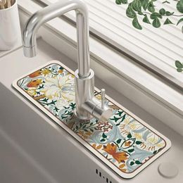 Kitchen Faucets Fantasy Style Faucet Draining Mat Non-Slip Drain Pad Sink Mats For Counter Bathroom Splash Guard