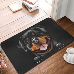 Bath Mats Rottweiler Dog Mat Pet Animal Velvet Soft Toilet Pad Kitchen Shower Door Non-slip Floor Design Bathroom