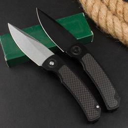 New H2515 Automaitc Tactical Folding Knife 154CM Titanium Coated Blade Carbon Fibre with Aviation Aluminium Handle Outdoor Camping EDC Pocket Knives with Retail Box