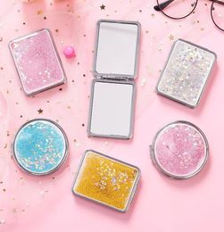 New Silver Pocket Thin Compact Mirror Blank Round Metal Makeup Mirror DIY Costmetic Mirror Wedding Gift7763096