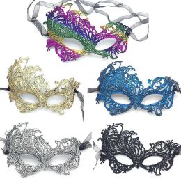 Sexy Halloween Lace Masquerade Masks for Women Gold Party Eye Patch Half Face Venetian Costumes ZZ