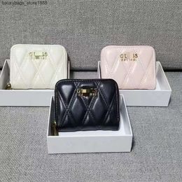 75% Discount High Quality Wholesale Guesse Home Solid Colour Gswallet Card Bag Minimalist Rivet Short Handheld Wallet Zero Wallet Womens Bag