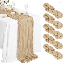 Table Cloth 90x300 Cm Knit Runner Wedding Birthday Party Banquet Decoration Gauze Fabric Voile Tablecloth Twist Cover