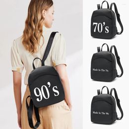 Backpack Fashion Years Print Mini Women Shoulder Bag For Teenage Multi-Function Small Bagpack Ladies Travle School Backpacks