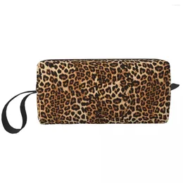 Storage Bags Custom Cheetah Leopard Skin Print Toiletry Bag For Women Animal Makeup Cosmetic Organiser Lady Beauty Dopp Kit Box