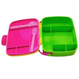 Dinnerware Sets Compact And Portable Lunch Box Spoon Fork To Use Easy Clean Compartments Leak Proof Air Tight Design