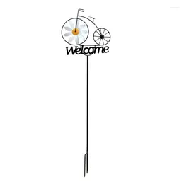 Garden Decorations P82D Stake Welcome Windmills Bicycles Flower Wind Spinner Outdoor Spinning