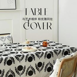 Table Cloth Light Luxury High-end Tablecloth Wash Free Oil Resistant Waterproof Cotton Linen