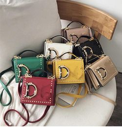Fashion Letter Shoulder Bags Women Girls Handbag Rivet Designer PU Leather Crossbody Messager Bag Luxurys Handbags Outdoor Phone P4387369
