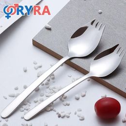 Forks One-piece Fruit Fork Mirror Durable Security Polishing Multi-function Stainless Steel Creative Not Easily Deformed Handmade