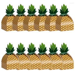 Gift Wrap 5/10pcs Pineapple Candy Boxes For Summer Tropical Party Luau Hawaiian Birthday Decor Wedding Packaging Box Bag Supply