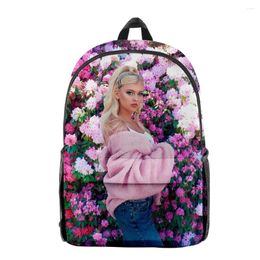 Backpack Hip Hop Loren Grey School Bags Boys Girls Mini Travel 3D Print Oxford Waterproof Notebook Fashion Shoulder Backpacks