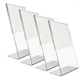 Frames A6 Transparent Acrylic Display Stand 10 15cm Vertical Table Sign Suitable For Pos Bills Business Cards Memos Paintings