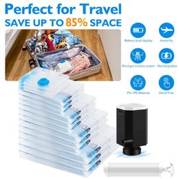 10pcs Various Size Vacuum Storage Bags Space Saver Bags for Travel Home Clothing Compressed Organiser Cordless Electric Pumps 240507