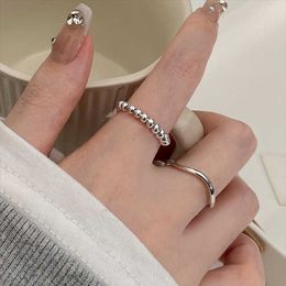 Unique Vanca ring for men and silver round bead with cool style minimalist popular bead with common vanly