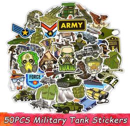 50 PCS Military Tank Sticker Toys for Boys Cool Cartoon Anime Stickers for Laptop Phone Fridge Luggage Moto Car Decals Kids Gift2221650