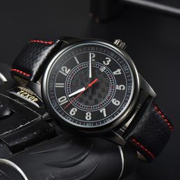 Luxury Mens Watch Japan Quartz Movement Battery Casual Wristwatch Leather Strap Designer Watches Splash Waterproof Good Quality Analogue Clock Montre De Luxe