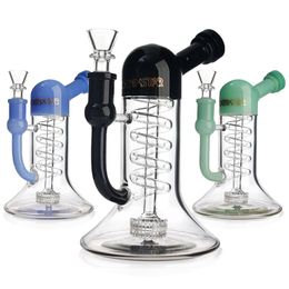 7.5 Inches New Bubbler With Spira Colorful Oil Rigs With Showerhead Perc Glass Water Bongs Hookahs Dab Rig Smoking Water Pipe