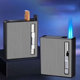DHFG Creative Metal Cigarette Box Pieces Double Flame Anti Sweat Compression Cigarette Box Wholesale