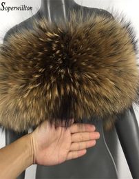 Natural Fur 2019 New Winter 100 Raccoon Fur Real Collar Womens Scarfs Fashion Coat Sweater Scarves Collar Luxury Neck Cap D88 T9235820