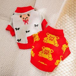 Dog Apparel Pet Fall Lovers Teddy Bear Year Sweater Small Two-legged Clothes Christmas Cat