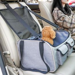 Cat Carriers Dog Car Seat Bed Central Portable Carrier For Dogs Cats Safety Travel Bag Multi Functional Pet Products