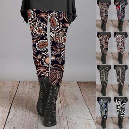 Women's Leggings Autumn And Winter Artistic Splash Printed Soft Stretchy Pants Underwear For Women Clothes