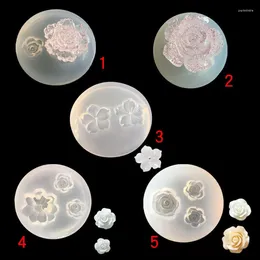 Baking Moulds Mirror DIY Crystal Dropper Mold Rose Chrysanthemum Handmade Pendant Hairpin Decoration 16339