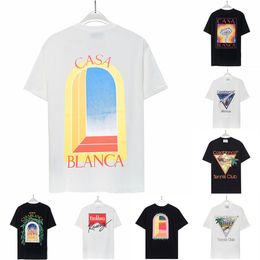 2024 Casablancas T Shirt Luxury Mens Tees Wear Summer Round Neck Sweat Absorbing Short Sleeves Outdoor Breathable Cotton Designer T Shirt Casablancas Shirts