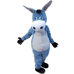 Halloween Donkey Mascot Costume Adult Size Cartoon Anime theme character Carnival Unisex Dress Christmas Fancy Performance Party Dress