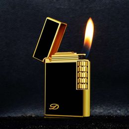 Wholesale Cigarette Cigar Gold Custom Gold Sier China Oil Lighter Bulk Lighters Factory Wholesale Metal Flame Lighter