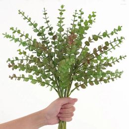 Decorative Flowers Realistic Artificial Plants Eucalyptus Branches For Home Garden Wedding Decor Set Of 5 Christmas