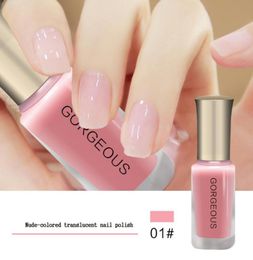 Subtransparent Nail Polish Jelly Translucent Nail Varnish Quick Dry Clear Lacquer 10ML Candy Nude Color Environmental Protection9462271